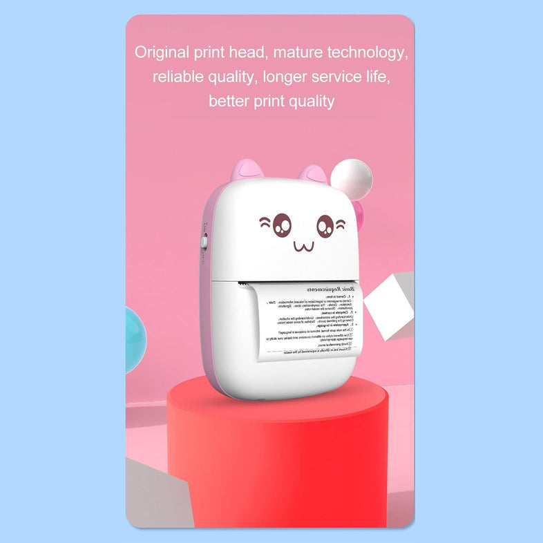 Pocket Mini Printer, Mobile Phone Bluetooth Connection Wireless Mini Thermal Printer With Android & IOS App For Pictures