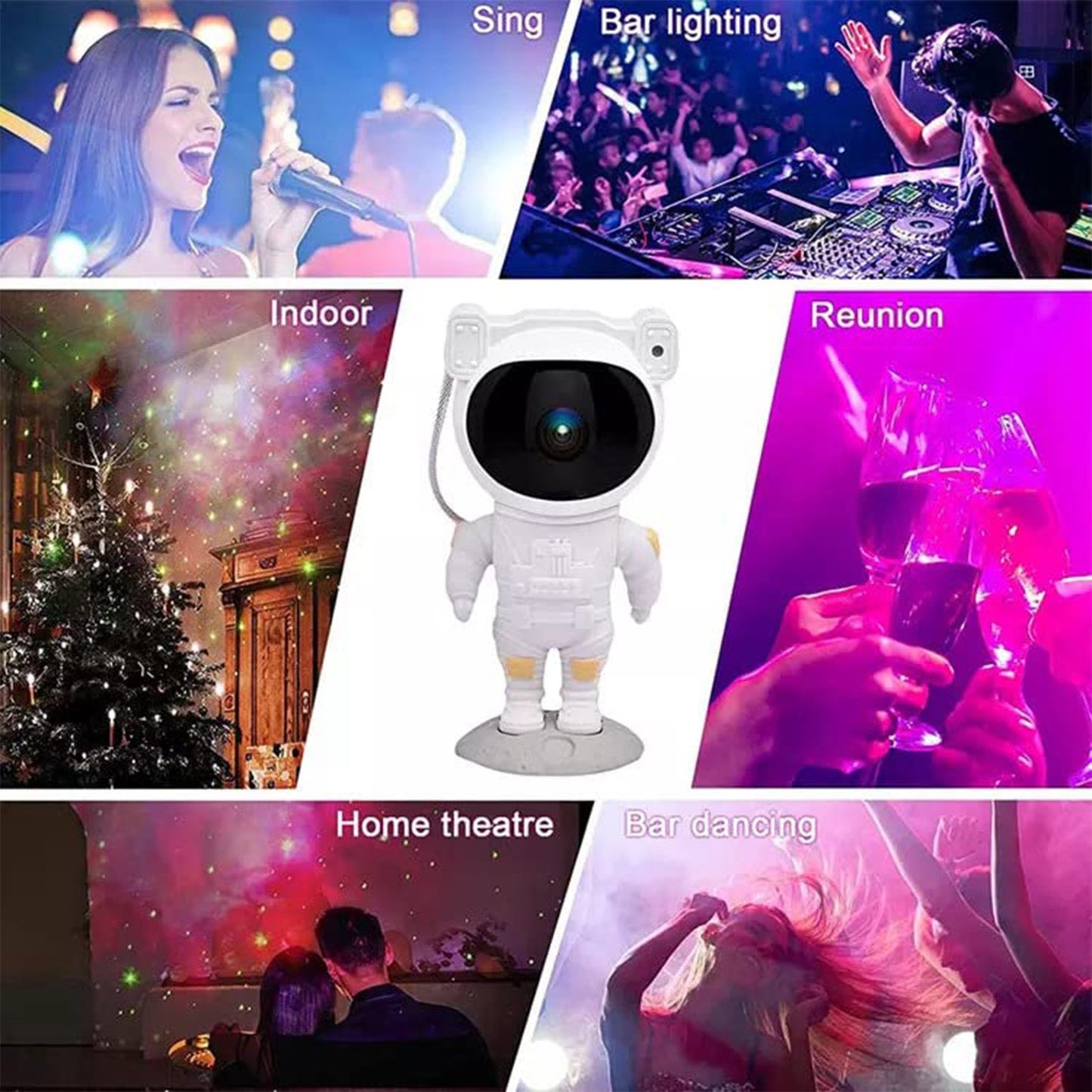 Robot Sky Space Stars Light Astronaut Galaxy Projector, Night lamp, Bedroom, Kids, Projector, Remote Control